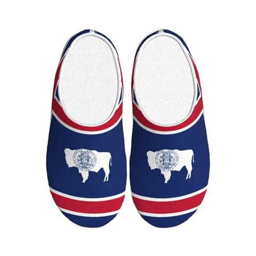 Chaussons antidérapants Wyoming en peluche chaude pour sol glissant