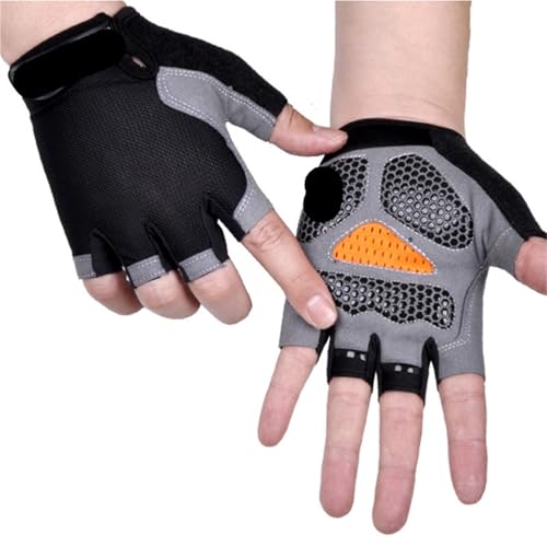 LYXYGMV Guantes Antideslizantes y antisudor for Ciclismo, a Prueba de Golpes, for Deportes, Fitness, Demi-doigt for Hombres y Mujeres Adecuados para Ciclismo y Escalada(Black,XL)