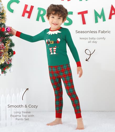 Image of Toddler Boys Girls Clothes Viscose from Bamboo Long Sleeve Top and Pants Clothing Set Soft 2Pcs Kid Outfit