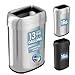 iTouchless 13 Gallon Oval Open Top Trash Can and Recycle Bin with Dual-Deodorizer and Large 12-Inch Opening, Commercial Grade Garbage Trashcan for Home, Restaurant, Restroom, Office