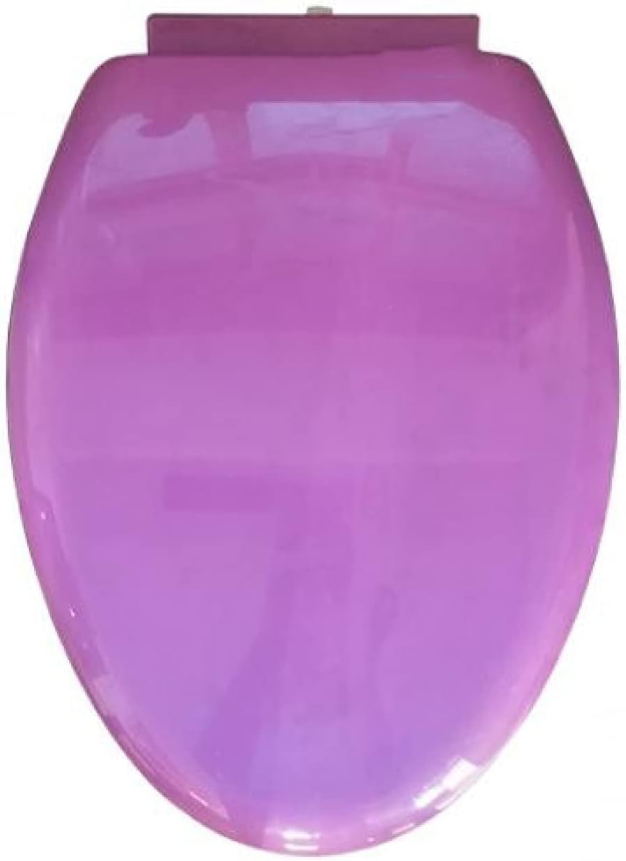 Multi-Coloured Toilet Seat Cover, Thickened Plastic Toilet Seat, Slow Down and Noise Reduction, Five Colours Available.-Purple