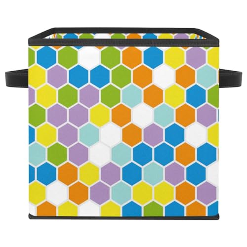 Bac de rangement jaune et orange pliable pour dressing et maison - 2