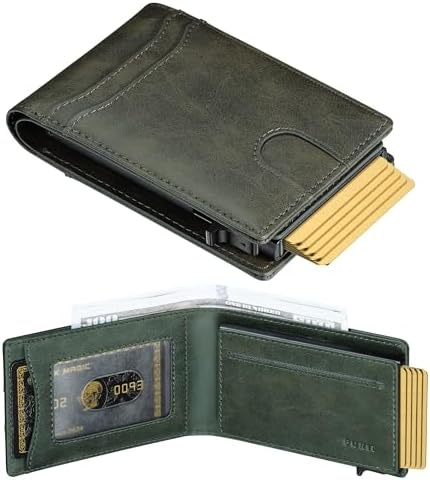 furid Card Wallet For Men Slim: Smart Rfid Minimalist Front Pocket Pop Up Wallet with ID Window - Gifts for Husband Father at Birthday Anniversary