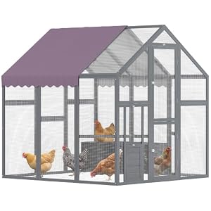 170 x 180 x 180 cm kleines H&uuml;hner-Freigehege mit UV-Dach und Nestboxen | Vogel H&uuml;hnervolieren