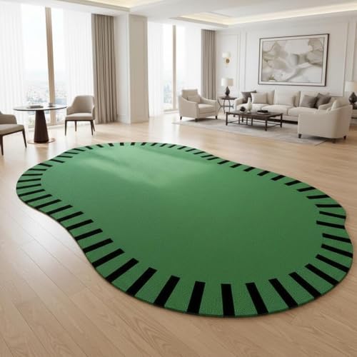 Minimalist Irregular Rug 10x16 Modern Abstract Shaped Area Rug for