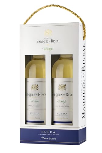 Marqués de Riscal Verdejo 100% Organic - Vino blanco Denominación de Origen Rueda, Variedad Verdejo - Estuche de 2 botellas de 750 ml