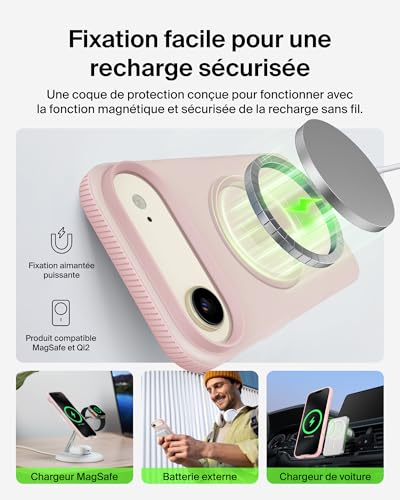 Belkin SheerForce Grip Coque iPhone Air Coque de Protection Compatible MagSafe Design Fin Protection avec Rainures Antidérapantes Magnétique et Anti Impacts - vue 4