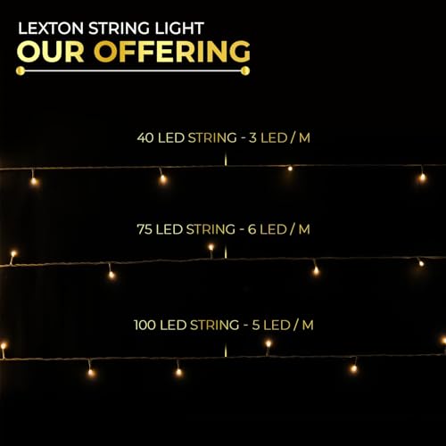 Image of Lexton 40 LED Power Pixel Serial String /Fairy Light | Plug Sourced | Suitable for Home & Outdoor Decoration, Diwali, Christmas, Ramadan, Wedding, Party, Festival (Pack of 20, Blue)