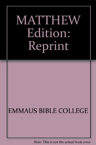 MATTHEW 0940293021 Book Cover