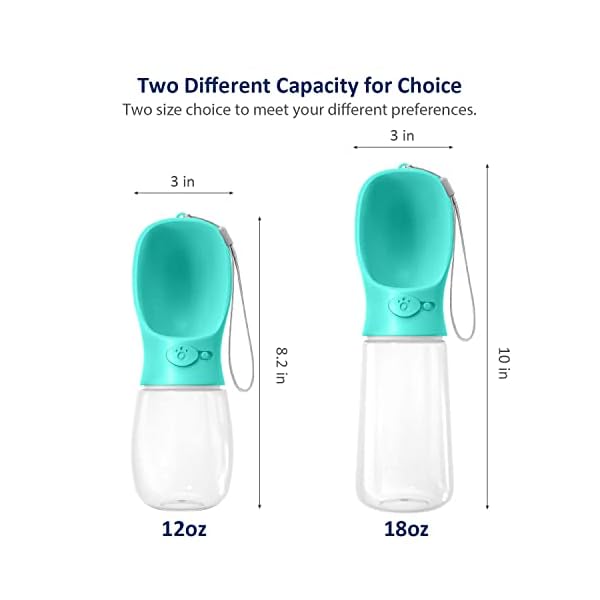 WePet-Portable-Dog-Water-Bottle-12-OZ-Leak-Proof-Puppy-Water-Dispenser-with-Drinking-Feeder-for-Pets-Outdoor-Walking-Hiking-Travel-Food-Grade-Plastic Portable Dog Water Bottle