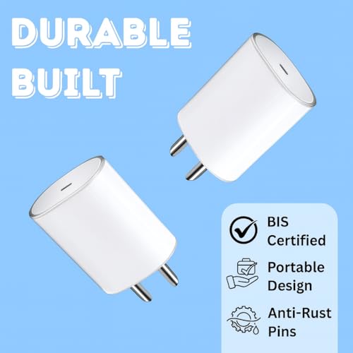 Image of Original 45W PPS Fast Charger for Nothing Phone 3a /3a Pro /2a /2a Plus /2 /1 & CMF Phone 1 | PD 3.0 USB C Type-C Rapid Charging Adapter | BIS Certified Wall Charger | White