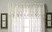 Today's Curtain Sunshine Semi Sheer Reverse Embroidery 18-Inch Valance Tailored, Ecru/Burgundy