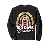 100 days smarter kids girls boys rainbow 100° giorno di scuola felpa