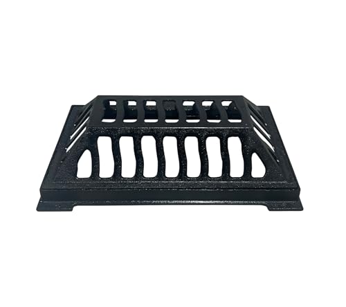 Natotela 20x12in Ductile Iron Atrium Drain Grate and Frame,Rectangular Beehive Catch Basin Inlet Grate,Cast Iron Atrium Grate Bolted with Base, Sewer Drain Grates Metal Gully Grate(Frame Size 21x15in)