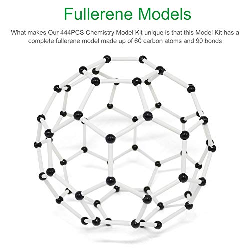 Reliancer TG17019 Molecular Model Kit,444Pcs Organic Molecular Chemistry Set W/C60,Atoms,Bonds,Molecular Structures Building Kit thumb #1