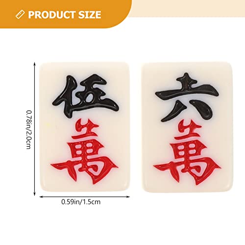 Bestoyard Professional Chinese Mahjong Game 144 Melamine Tiles 4/5 Inches Travel Board Game Classic Portable -Jongg Family Leisure Game With Table For Outdoor Party Table Game #TOP5