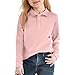 QWKLEAJ School Clothes for Girls 8-9 Long Sleeve School Polo Shirts for Boys Button Collared Girls Shirts Size 14 16 Spring Soft Little Blouses Size 6-7 Boys Fashion Pink 8-9 Years