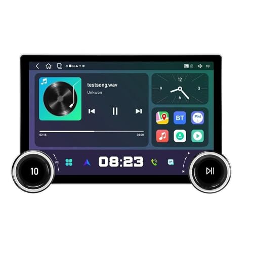 Image of AUTO SNAP 10.1 Inch FHD Diamond Series 2K Car Android Stereo Touch Screen 4+64 4G WiFi Wireless Carplay Android Auto GPS Navigation Bluetooth 36 DSP Band with Universal Frame