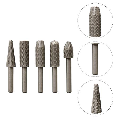 Set de 5 fresas rotatorias de acero para taladro miniatura 5