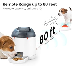Potaroma Dog Puzzle Feeder Toy, Interactive IQ Training, Electronic Dog Toys, Automatic Rechargeable Treat Dispenser, Push Remote for Dog Food Dispensing for All Breeds of Dogs, 280ml Capacity Potaroma Dog Puzzle Feeder Toy, Interactive IQ Training, Electronic Dog Toys, Automatic Rechargeable Treat Dispenser, Push Remote for Dog Food Dispensing for All Breeds of Dogs, 280ml Capacity