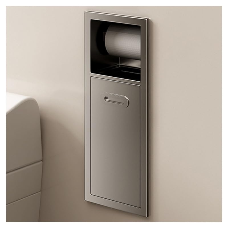 Niche de douche en acier inoxydable gris étagère encastrable 50x20cm