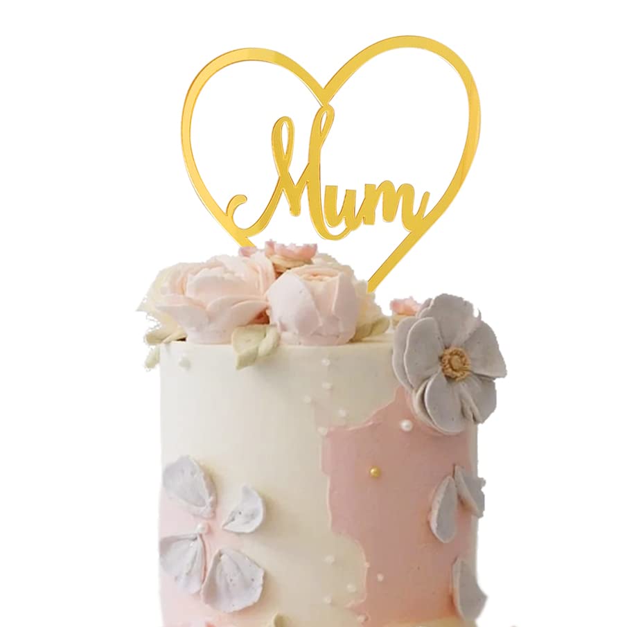 Feliz Día De La Madre Cake Topper Acrílico Cake Topper Para Decoración De Pasteles Decoración De Fiesta De Cumpleaños De Mamá Methold HA034987-00 | En Línea