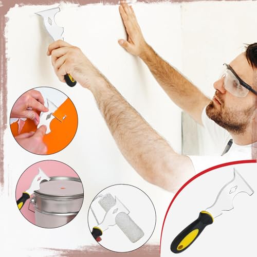 AFAIK Flächenspachtel 40cm Edelstahlklinge Spachtel Werkzeug Spachtel Werkzeug mit Ergonomischem Z-Griff für große Arbeitsbereich Wand Dekoration Bau Werkzeug