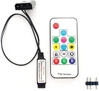 Computer Fan Lighting Effect Controller, 5V 3-pin/12V 4-pin RGB Fan Equipment Wire Control/remote Controller With On/off Swtich And Brightness Adjustment