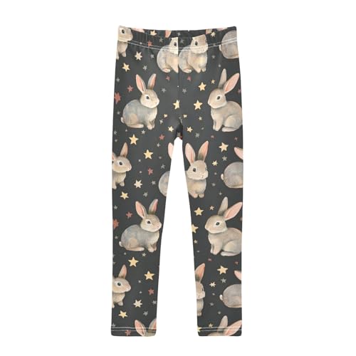Rabbit Star Black Girls Leggings Athletic Pants Tights Stretch Bottom