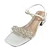 Scarpe Comode per Sandali da donna con perline e sandali con suola spessa Sandali con fascia elastica alla moda Scarpe estive per donna