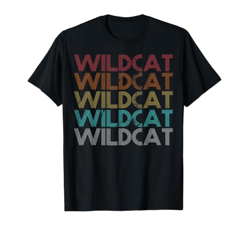 Retro Vintage Wildcat T-Shirt, Men, Black, XX-Large