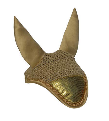 Rhinegold Unisex's 662-F-GOLD Sequin Fly Veil, Gold, Full