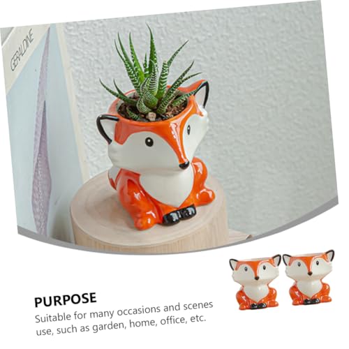 Support pour jardinière céramique orange texture agréable 2pcs