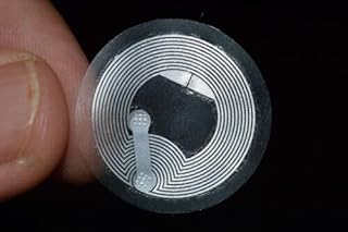 10PCS NFC Sticker 25mm Round (13.56 MHz - NTAG 213) Transparent.