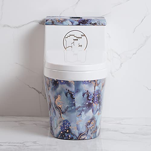 Sanitario CUTPOIY dual flush, modelo moderno de una pieza con tanque incluido, altura universal, porcelana para baño miniatura 7
