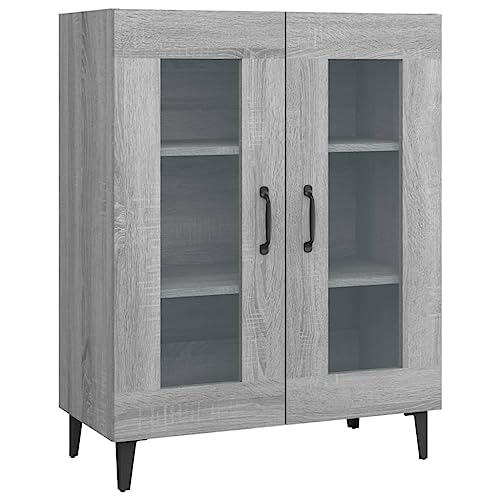 vidaXL Sideboard Schrank Anrichte Beistellschrank Kommode Mehrzweckschrank Standschrank Wohnzimmerschrank Grau Sonoma 69,5x34x90cm Holzwerkstoff