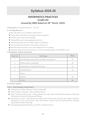 Image of Oswaal CBSE 15 Sample Question Papers Class 12 Informatics Practices for 2026 Board Exam (As per CBSE Sample Question Paper issued on 30 July 2025), recommended by 2025 CBSE Toppers