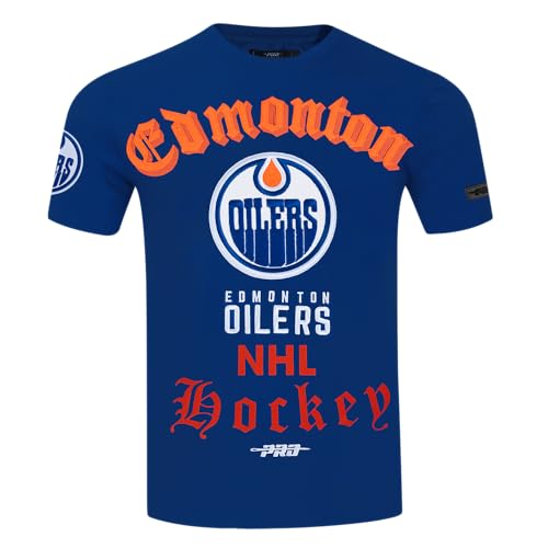 Camiseta de algodón hombre NHL azul de manga corta Pro Standard S