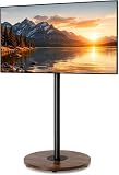 UNHO Support TV Mobile sur Pied avec roulettes pour TV 40–75″ Design Moderne Hauteur Réglable Étagère Intégrée Compatibilité VESA 200×200 à 600x400 Charge 50 kg Salon