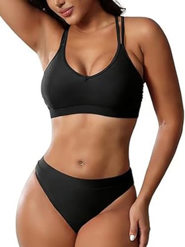 YELAIVP Women's Racerback Bikini Set Two-Piece Swimsuit