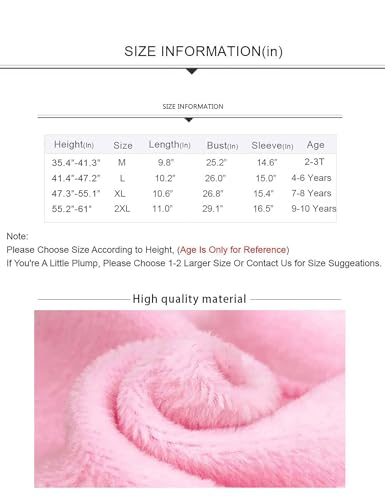 Daydance Suéter de bailarina com mangas compridas para meninas, Purple-fleeced, X-Large