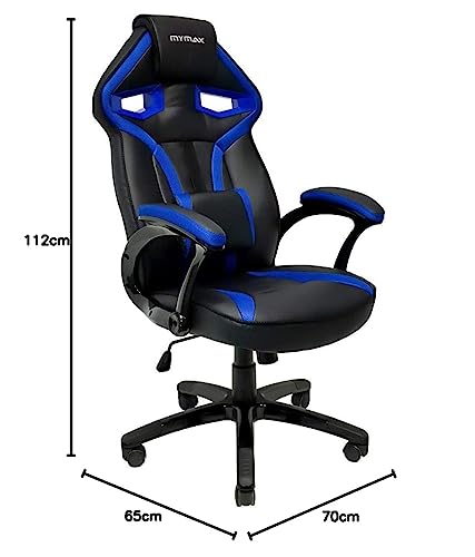 Cadeira Gamer MX1 Giratória Preto e Azul - Mymax, Mymax, 25.009040, Azul e preto