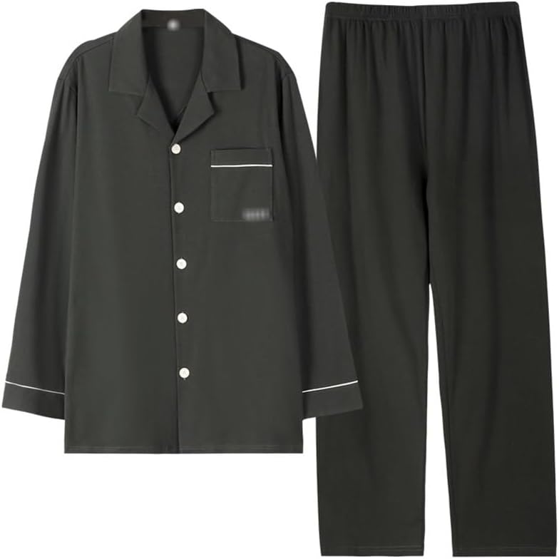 Men's Pyjamas Long-sleeved Thin Section Can Be Worn Outside Autumn and Winter Loungewear Two-piece Suit