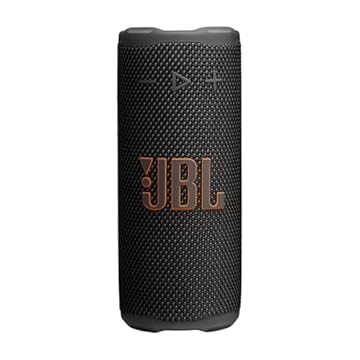 JBL, Caixa de Som, Grip, Bluetooth, Portátil, À Prova D'água e Poeira, Bateria de até 46h, Auracast, Som JBL Pro, AI Sound Boost, 16W RMS - Preta
