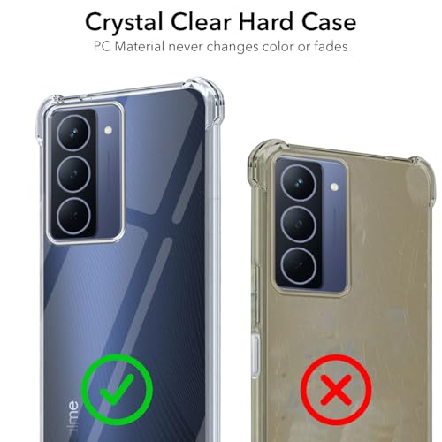 Image of Jkobi Shockproof Crystal-Clear Back Cover for Realme Narzo 80x (Anti Yellow Case | Drop & Camera Protection | Hard Polycarbonate)