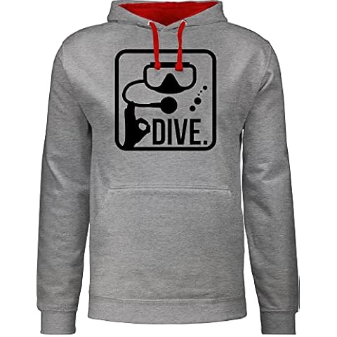 Pullover Herren Frauen Hoodie Kontrast zweifarbig Cover