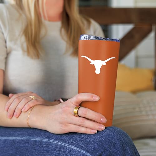 Image of Logo Brands NCAA 20 oz Powder Coat Stainless Tumbler -Double-Wall Insulated Everday Tumbler for Hot or Cold Drinks, High Lip Lid, Team Color