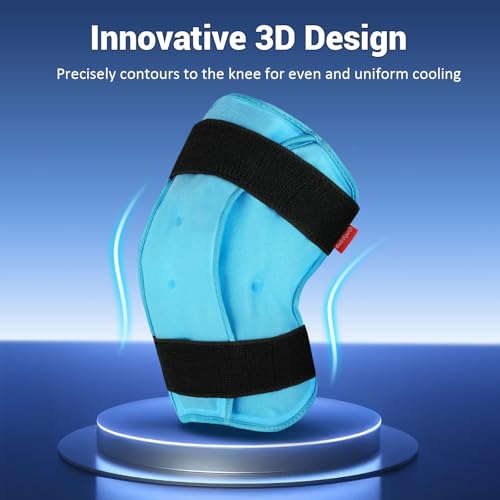 Comfytemp 3D Knee Ice Pack Wrap for Injury Reusable Gel, FSA Eligible, Knee Cold Pack Brace Physical Therapy for Meniscus Tear, Leg Pain, Replacement, Arthritis, Muscle Recovery, Surgery Get Well Gift