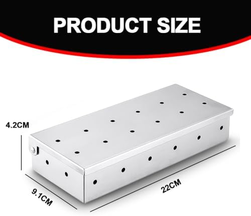 BBQ Smoker Box For Smoking: Stainless Steel BBQ Grilling Accessories For Gas, Electric Or Charcoal BBQ Grill