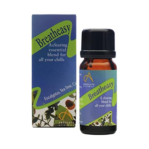 Absolute Aromas Breatheasy Essential Oil Blend 10ml - Pure Natural, Undiluted - for Aromatherapy and Diffusers Cover
